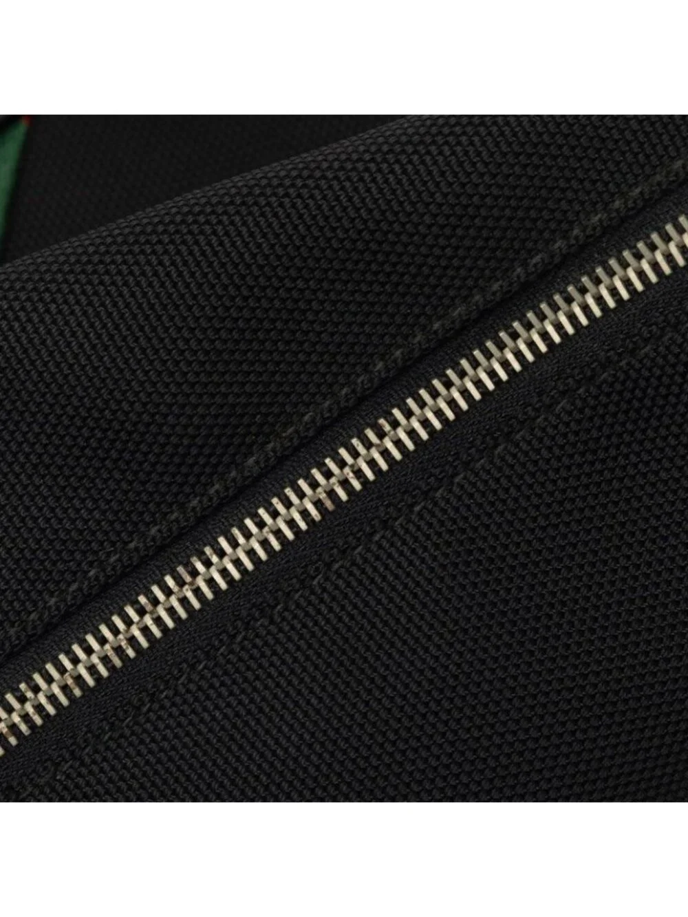 Gucci Sherry Line Fold Backpack Black Canvas Leather